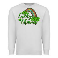 Dove Grey Lucky charm rainbow and shamrocks Premium Sweatshirt - RanaPortraitStore