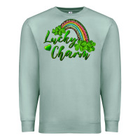 Seafoam Lucky charm rainbow and shamrocks Premium Sweatshirt - RanaPortraitStore