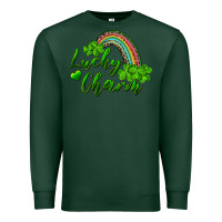 Sports Green Lucky charm rainbow and shamrocks Premium Sweatshirt - RanaPortraitStore