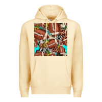 Pina Colada football leopard turquoise cowhide sunflower seamless pattern Premium Hoodie - JahusDesignShop
