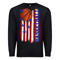 Black basketball american flag Premium Sweatshirt - texasbilliewilder