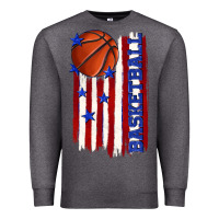 Charcoal Heather basketball american flag Premium Sweatshirt - texasbilliewilder