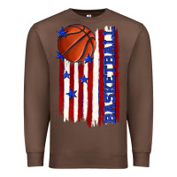 Chestnut basketball american flag Premium Sweatshirt - texasbilliewilder