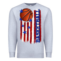 Heather Grey basketball american flag Premium Sweatshirt - texasbilliewilder