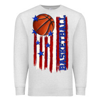 Oatmeal Heather basketball american flag Premium Sweatshirt - texasbilliewilder