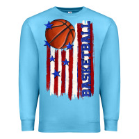 Ocean Blue basketball american flag Premium Sweatshirt - texasbilliewilder