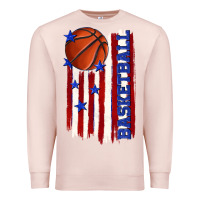 Pale Pink basketball american flag Premium Sweatshirt - texasbilliewilder