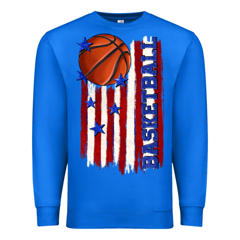 Basketball American Flag Premium Sweatshirt by texasbilliewilder | Teevron