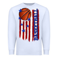 White basketball american flag Premium Sweatshirt - texasbilliewilder