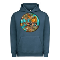 Pigment Midnight Navy hello pumpkin earrings Urban Hoodie - BundleAndBundleShop