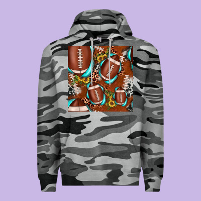 Football Leopard Gemstone Sunflower Seamless Pattern Premium Hoodie Designed By Jahusdesignshop