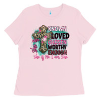Bubblegum Pink she is loved Ladies Tee - BarkalooDesign
