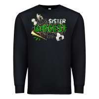 Black little sister biggest fan soccer Premium Sweatshirt - Zillion Design Studio