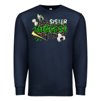 Navy little sister biggest fan soccer Premium Sweatshirt - Zillion Design Studio