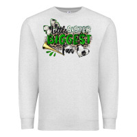 Oatmeal Heather little sister biggest fan soccer Premium Sweatshirt - Zillion Design Studio