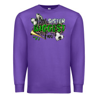 Purple little sister biggest fan soccer Premium Sweatshirt - Zillion Design Studio