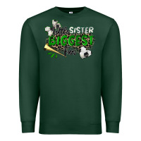 Sports Green little sister biggest fan soccer Premium Sweatshirt - Zillion Design Studio