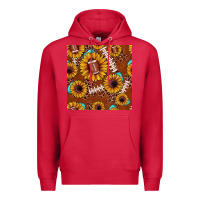 Cardinal football leopard sunflower seamless pattern Premium Hoodie - JahusDesignShop