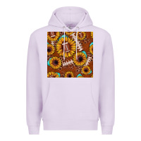 Lilac football leopard sunflower seamless pattern Premium Hoodie - JahusDesignShop