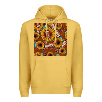 Antique Gold football leopard sunflower seamless pattern Premium Hoodie - JahusDesignShop