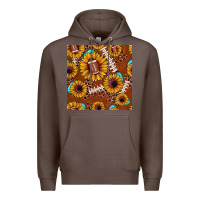 Coffee football leopard sunflower seamless pattern Premium Hoodie - JahusDesignShop