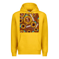 Lemon football leopard sunflower seamless pattern Premium Hoodie - JahusDesignShop