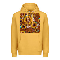 Mustard football leopard sunflower seamless pattern Premium Hoodie - JahusDesignShop
