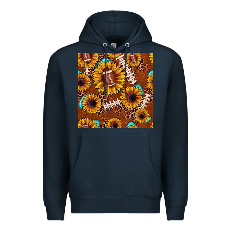 Football Leopard Sunflower Seamless Pattern Premium Hoodie by JahusDesignShop | Teevron
