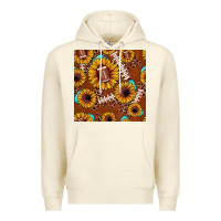 Sandshell football leopard sunflower seamless pattern Premium Hoodie - JahusDesignShop