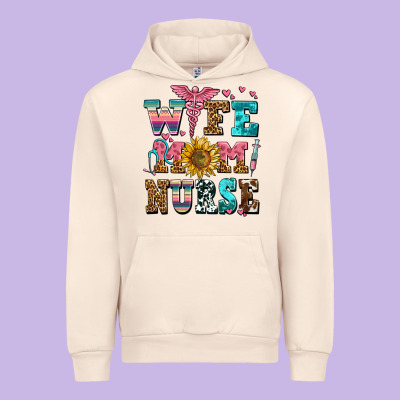 Wife Mom Nurse Urban Hoodie Designed By Adodesignshop
