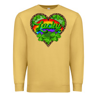 Antique Gold lucky heart with leopard Premium Sweatshirt - RanaPortraitStore