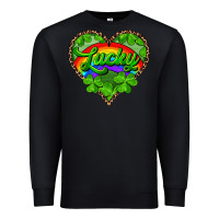 Black lucky heart with leopard Premium Sweatshirt - RanaPortraitStore