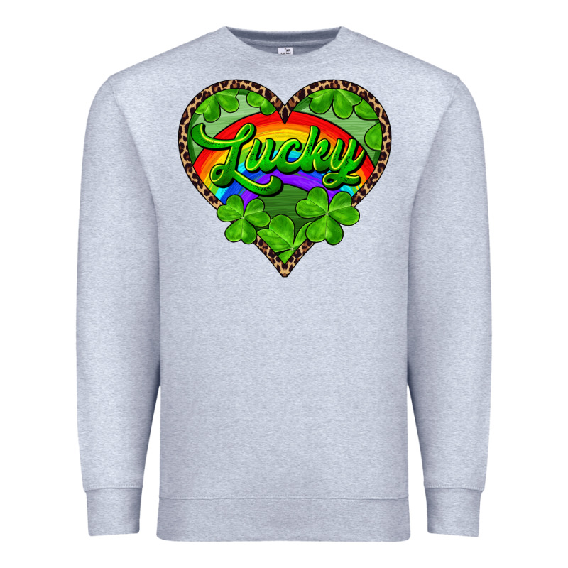 Lucky Heart With Leopard Premium Sweatshirt by RanaPortraitStore | Teevron