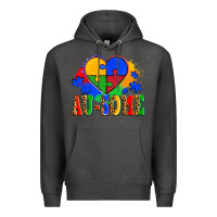 Charcoal Heather autism au some tribe Premium Hoodie - AdoDesignShop