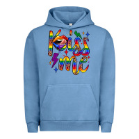 Pigment Pebble Blue kiss me Urban Hoodie - JahusDesignShop