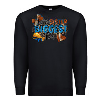 Black little sister biggest fan football Premium Sweatshirt - Zillion Design Studio