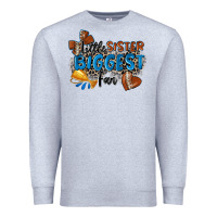 Heather Grey little sister biggest fan football Premium Sweatshirt - Zillion Design Studio