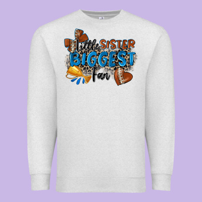 Premium Sweatshirt little sister biggest fan football