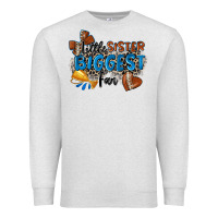 Oatmeal Heather little sister biggest fan football Premium Sweatshirt - Zillion Design Studio