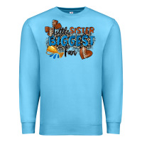 Ocean Blue little sister biggest fan football Premium Sweatshirt - Zillion Design Studio