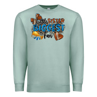 Seafoam little sister biggest fan football Premium Sweatshirt - Zillion Design Studio