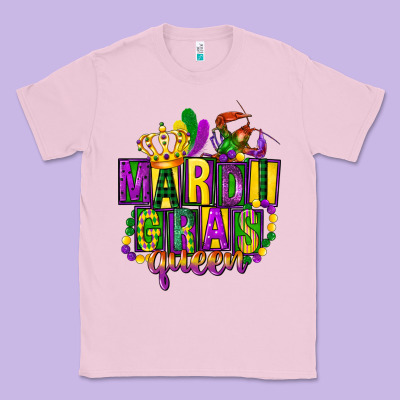 Mardi Gras Queen Classic Tee Designed By Fadigitalartstudio