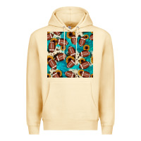 Pina Colada football turquoise cowhide sunflower seamless pattern Premium Hoodie - JahusDesignShop
