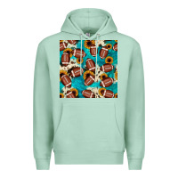 Seafoam football turquoise cowhide sunflower seamless pattern Premium Hoodie - JahusDesignShop
