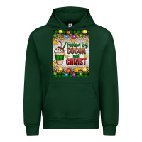 Forest Green christmas fueled by cocoa and christ Urban Hoodie - Artiststas