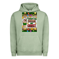 Pigment Oil Green christmas fueled by cocoa and christ Urban Hoodie - Artiststas