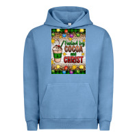 Pigment Pebble Blue christmas fueled by cocoa and christ Urban Hoodie - Artiststas