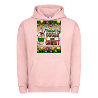 Pigment Salmon christmas fueled by cocoa and christ Urban Hoodie - Artiststas