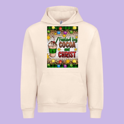 Christmas Fueled By Cocoa And Christ Urban Hoodie Designed By Artiststas