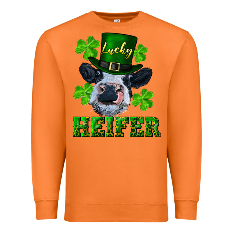 Lucky Heifer Premium Sweatshirt by RanaPortraitStore | Teevron